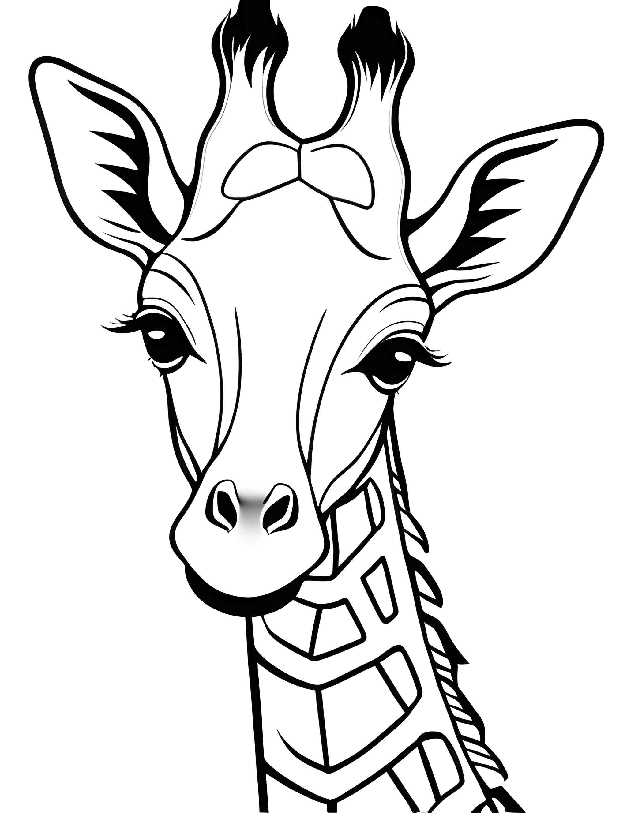 Раскраска Жираф 72