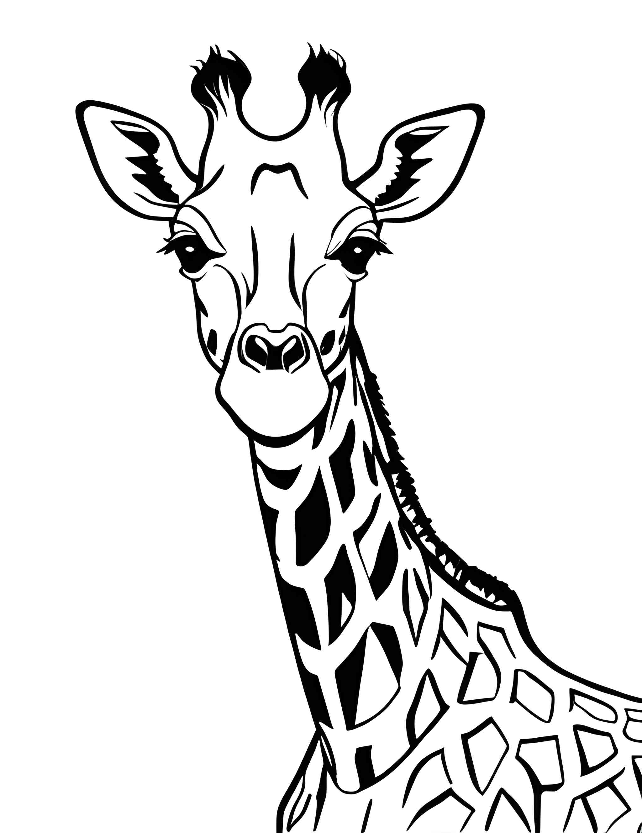 Раскраска Жираф 73