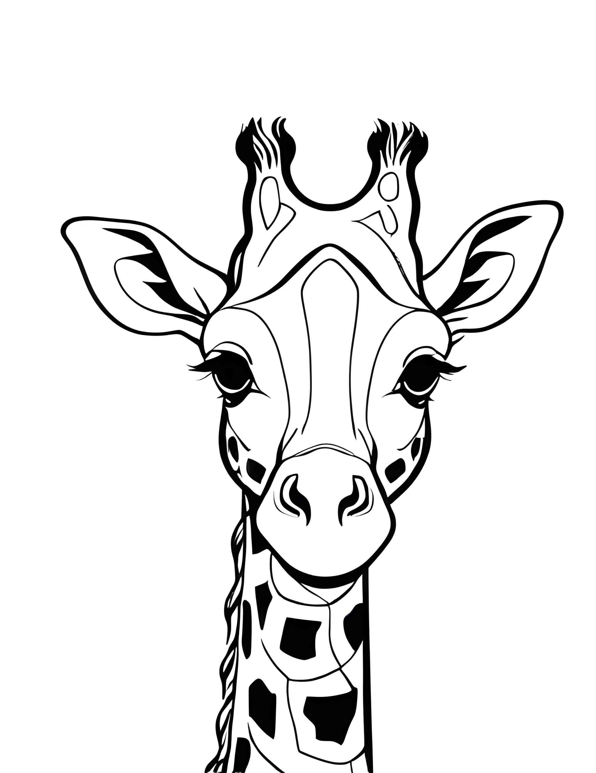 Раскраска Жираф 74