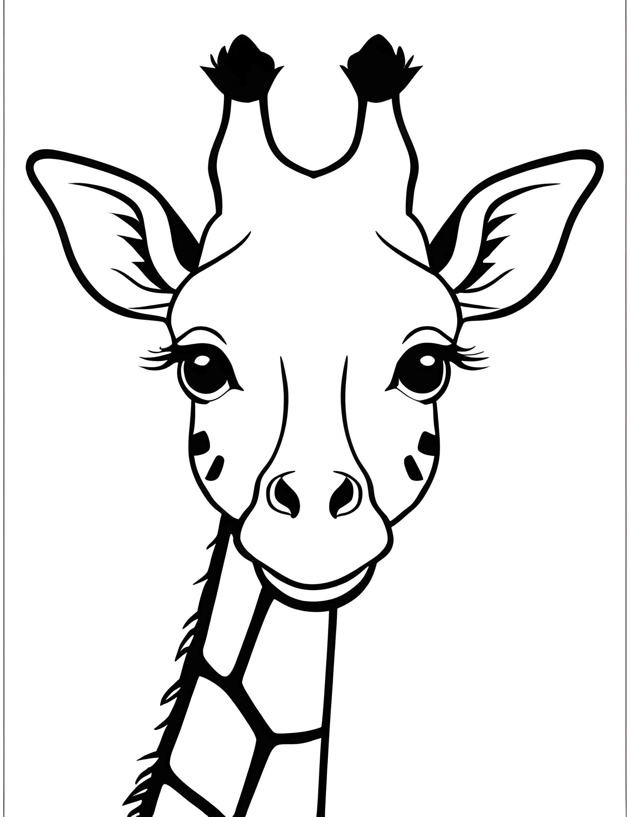 Раскраска Жираф 75
