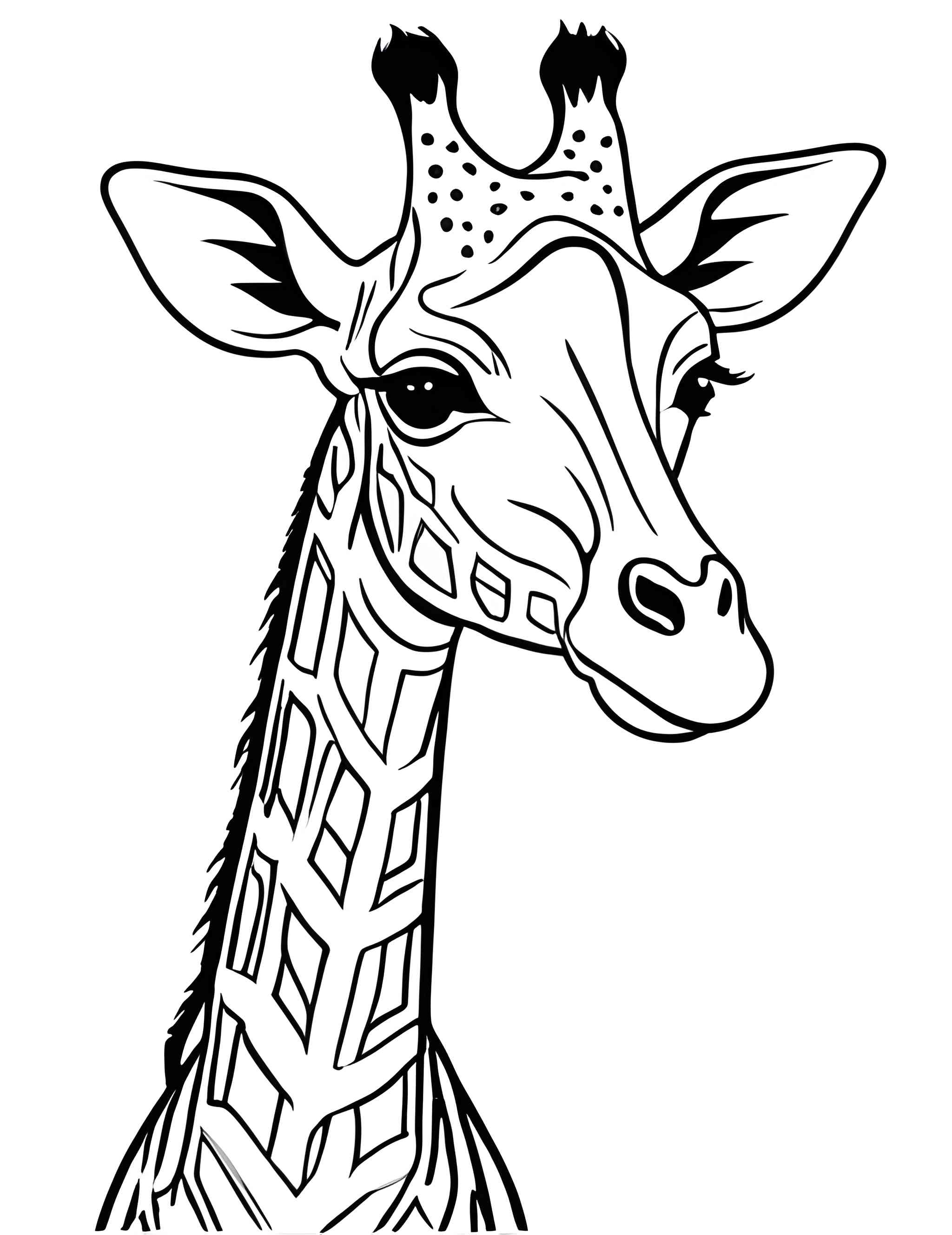 Раскраска Жираф 76