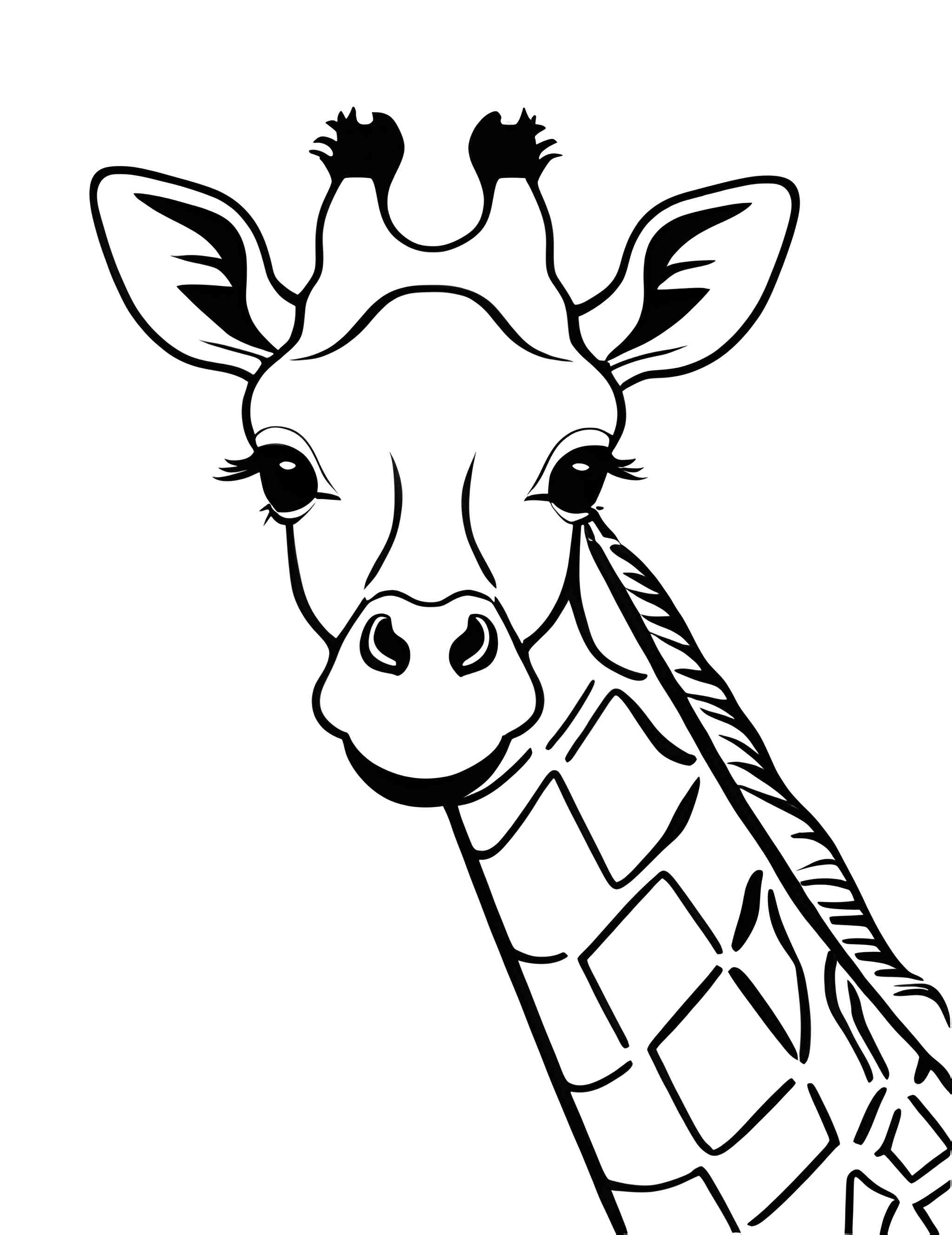 Раскраска Жираф 77
