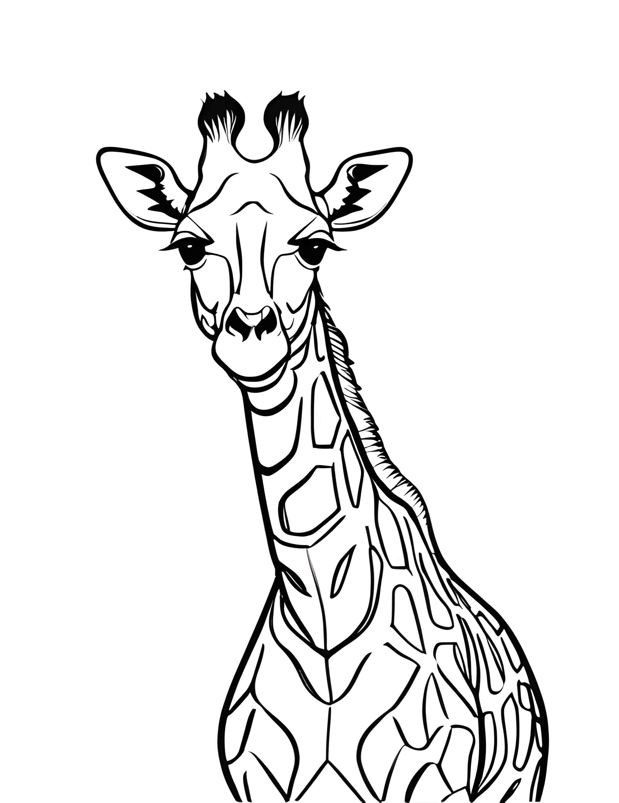 Раскраска Жираф 78