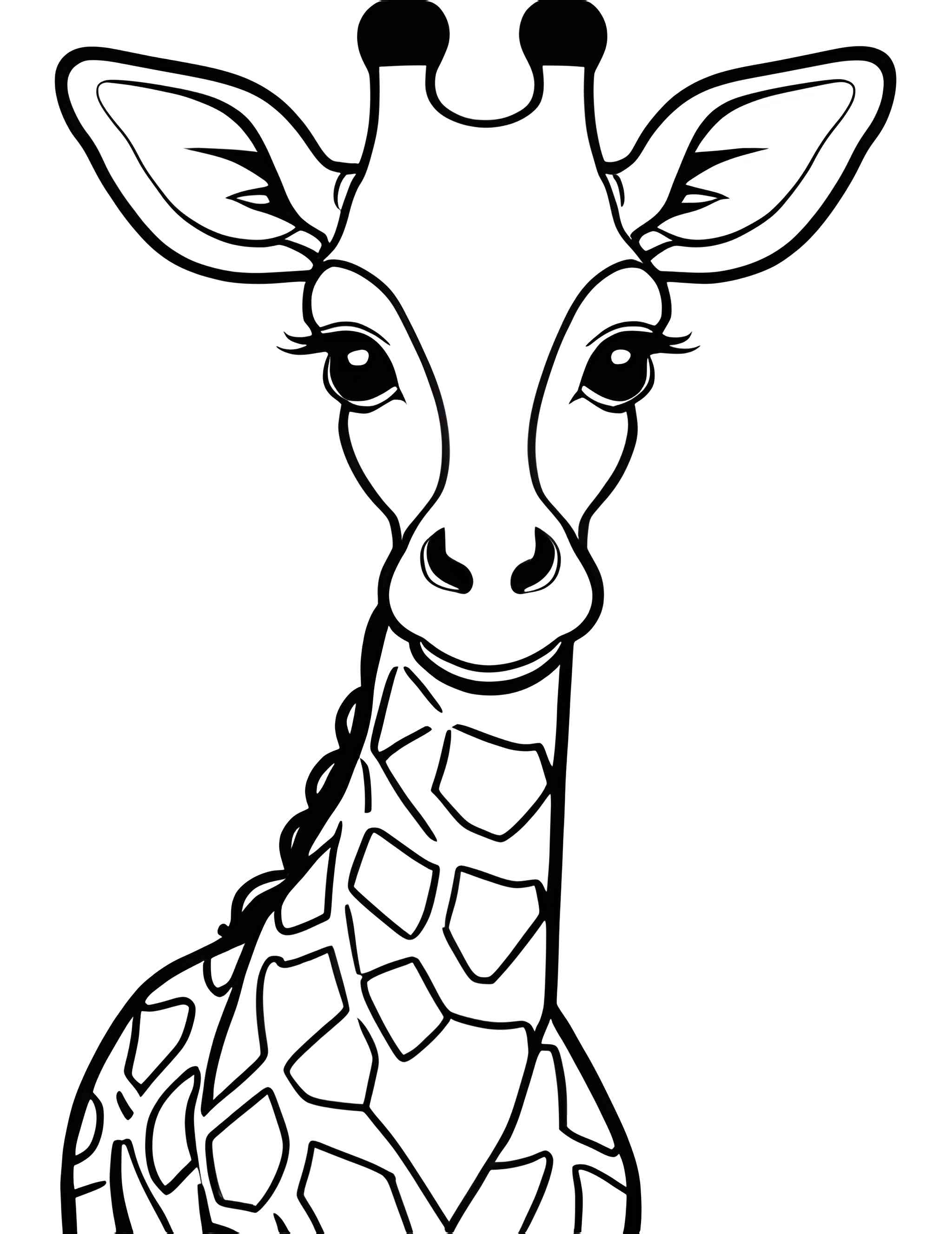 Раскраска Жираф 79