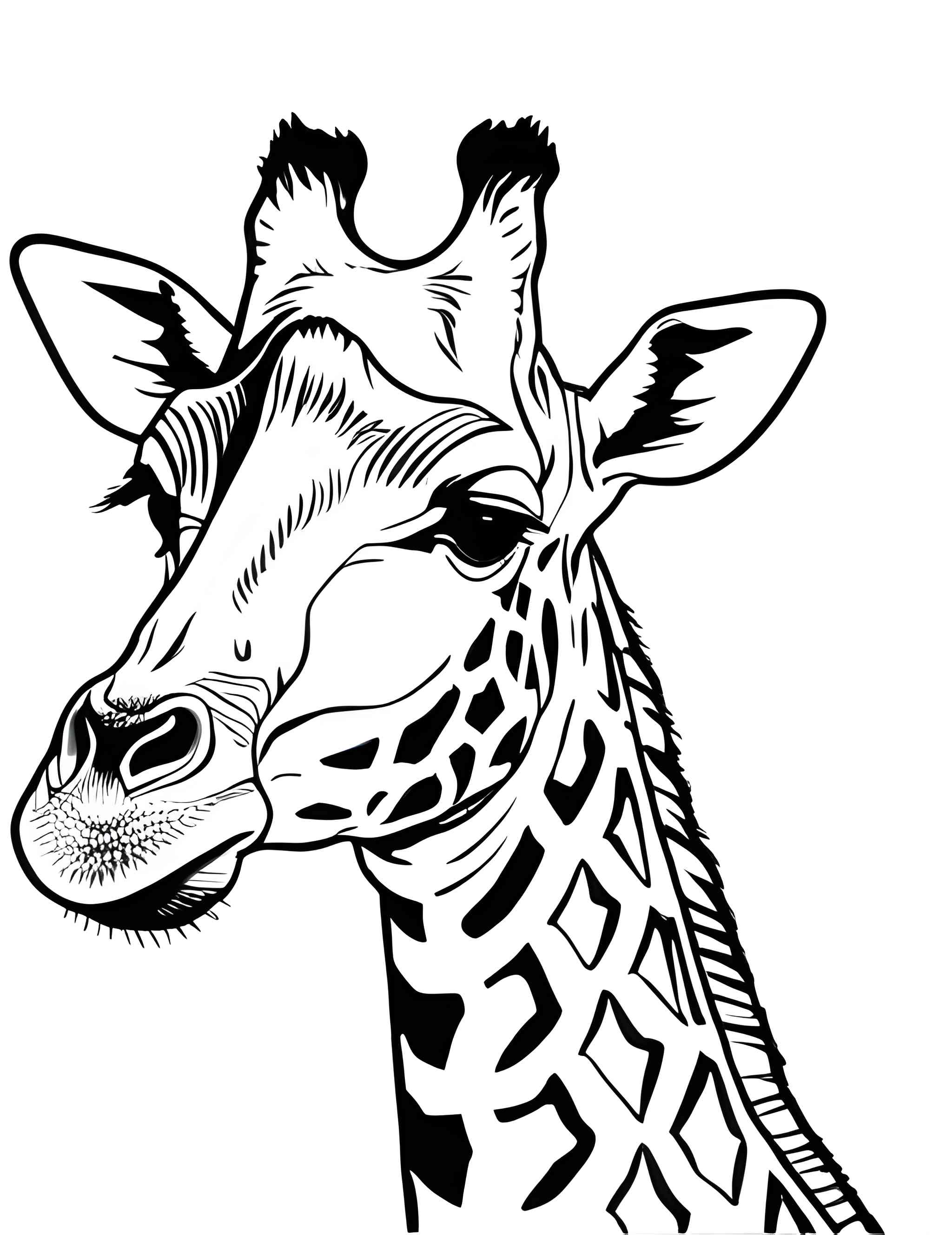 Раскраска Жираф 80