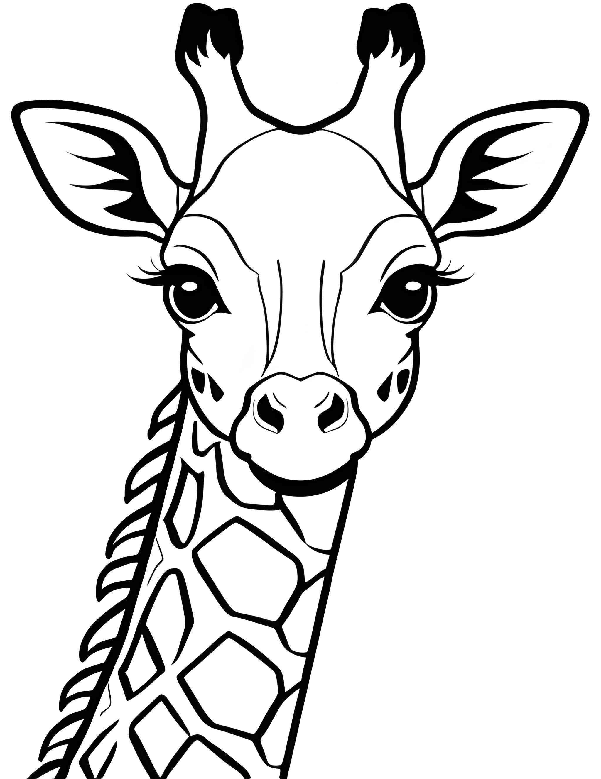 Раскраска Жираф 81