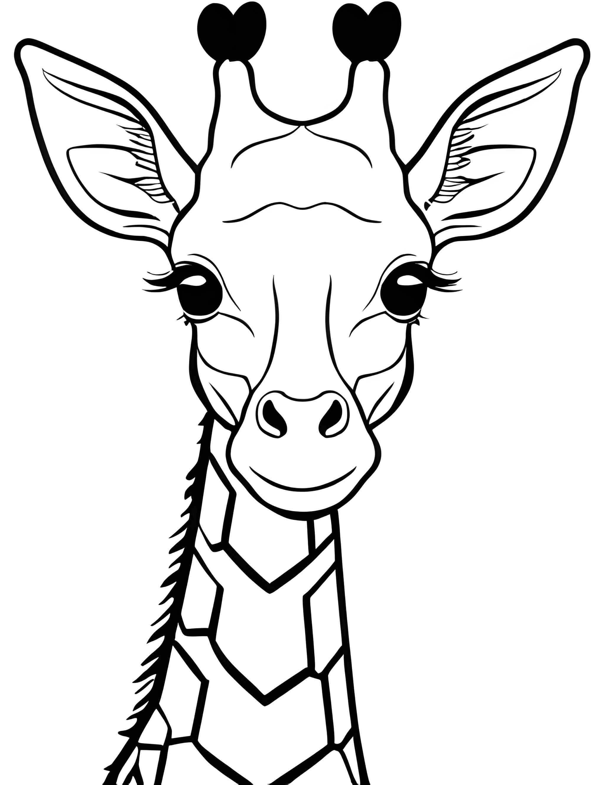 Раскраска Жираф 82
