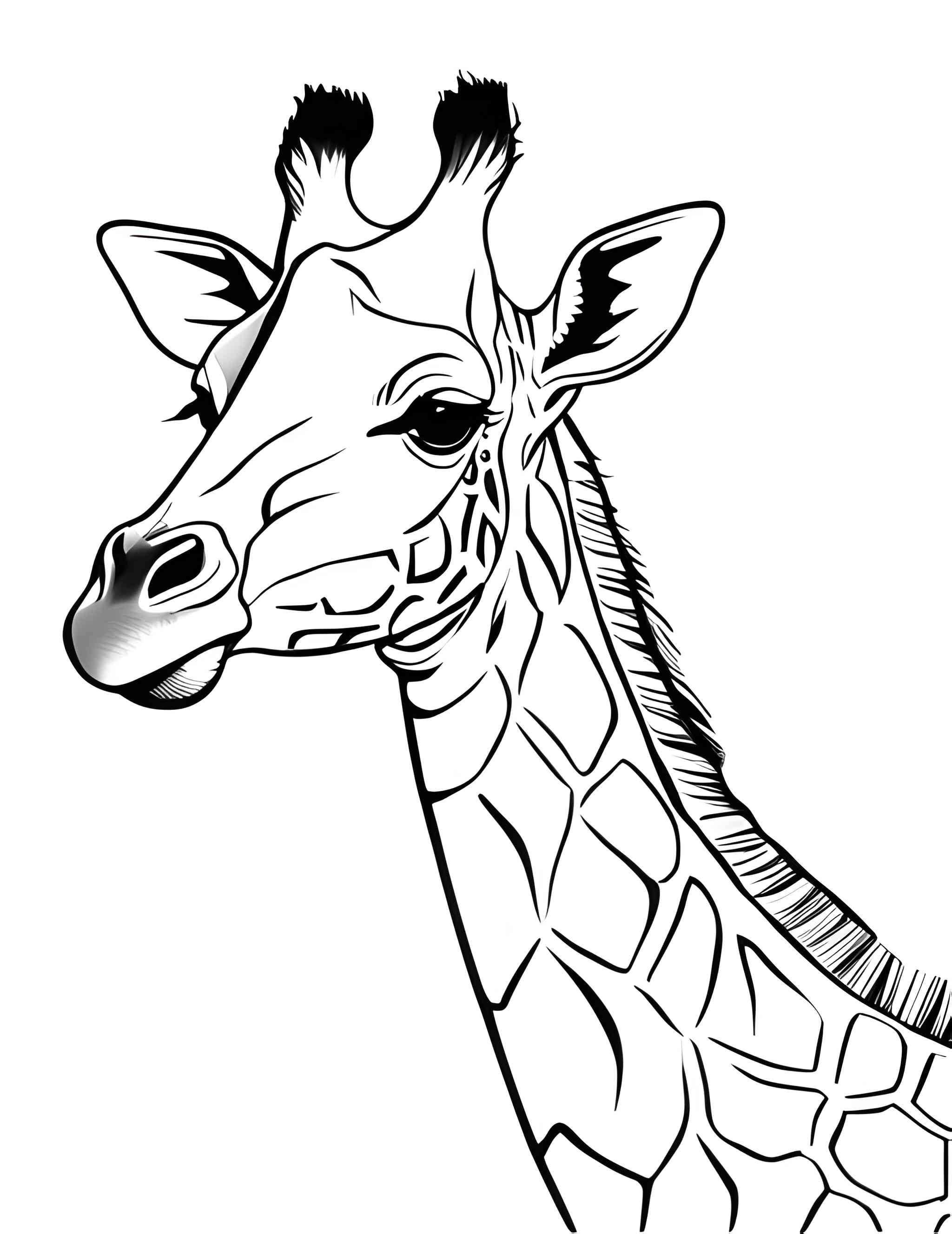 Раскраска Жираф 83
