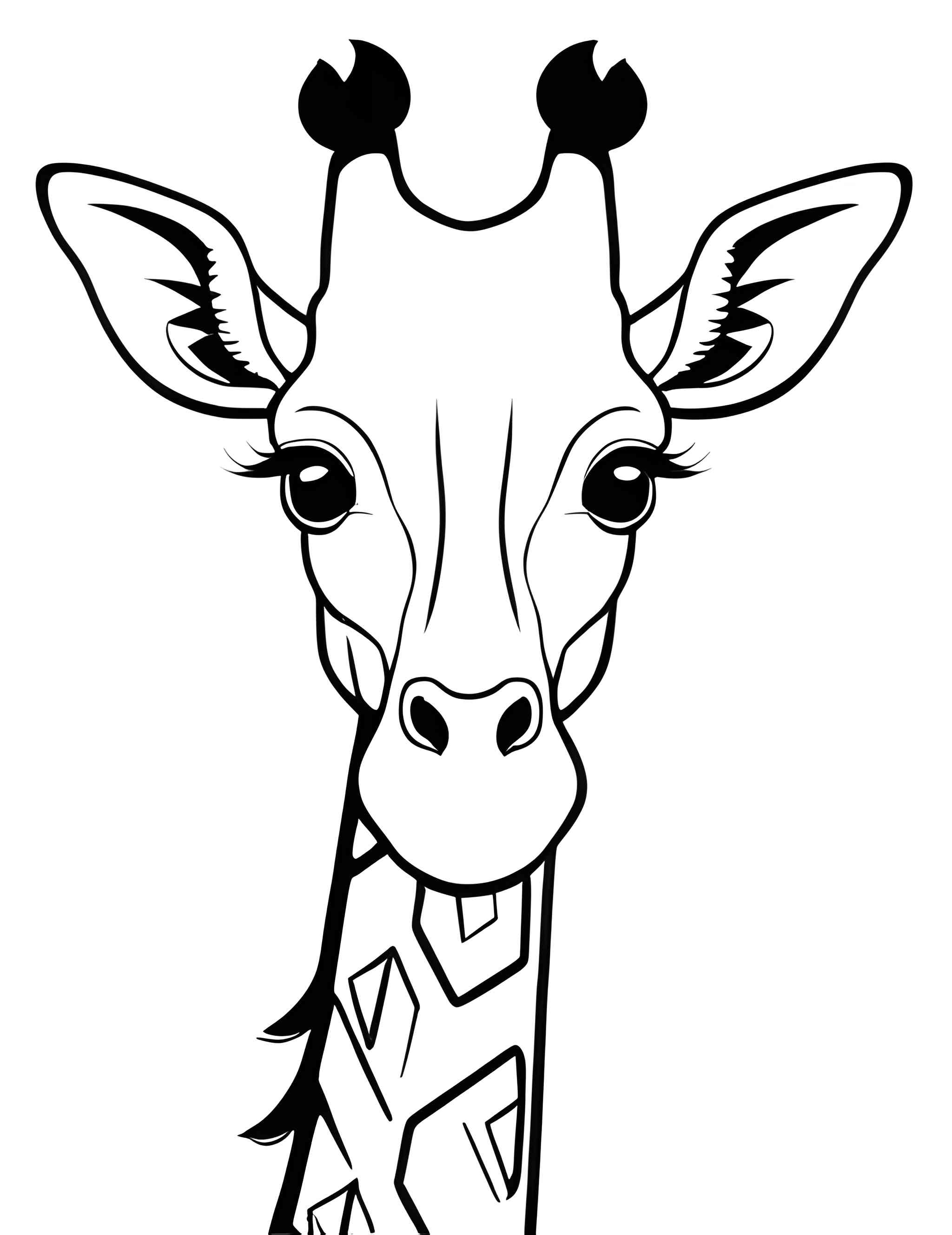Раскраска Жираф 85