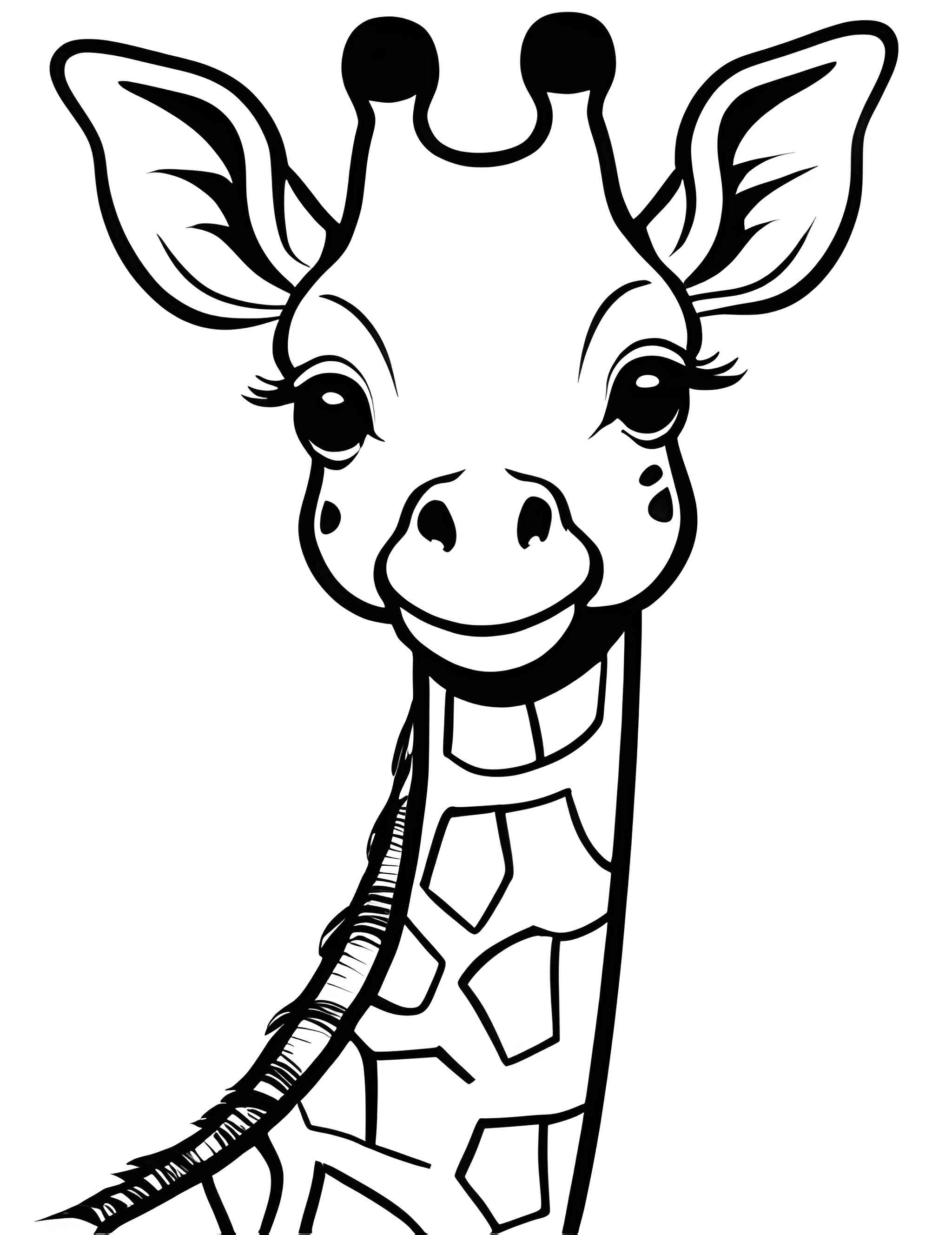 Раскраска Жираф 86