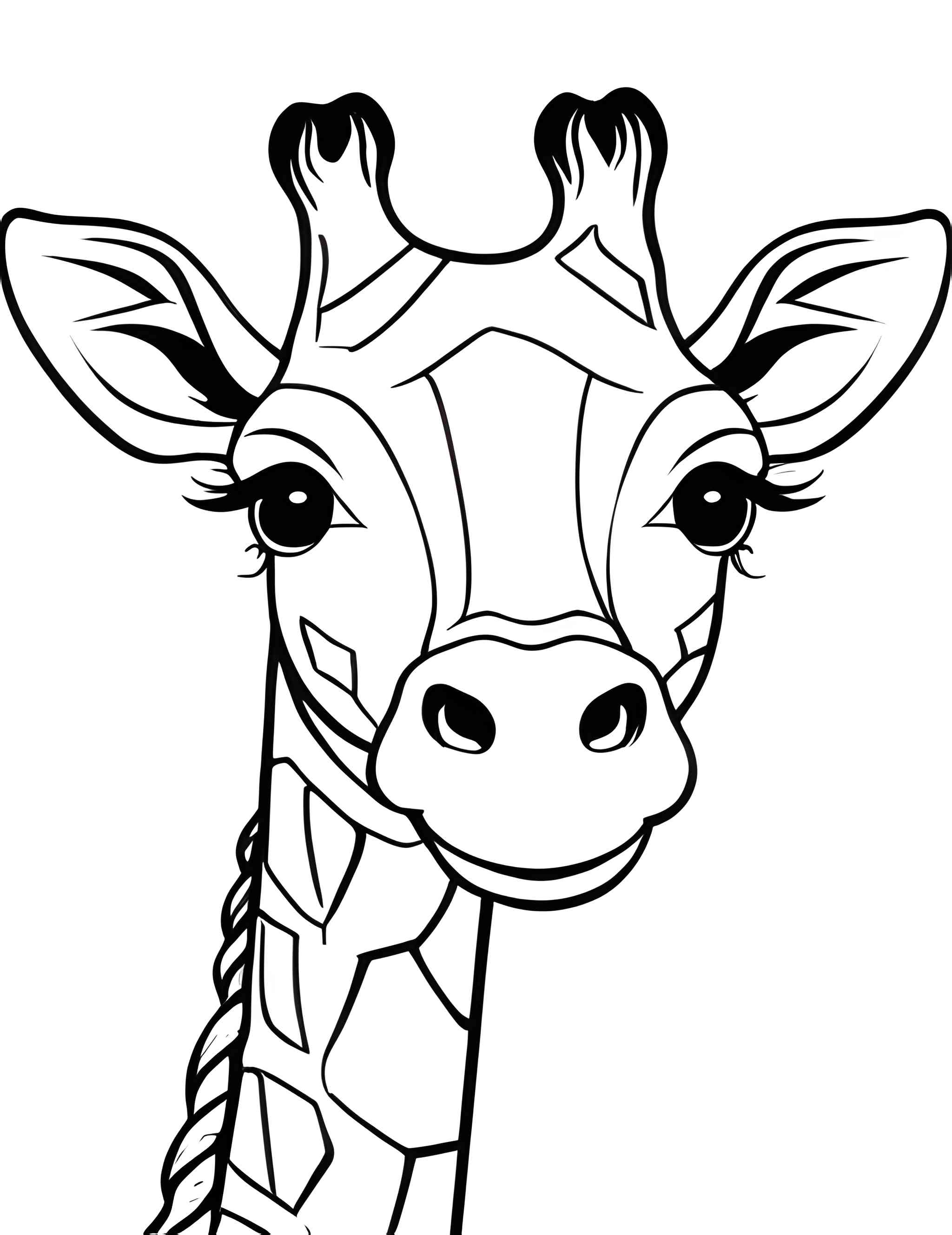 Раскраска Жираф 87