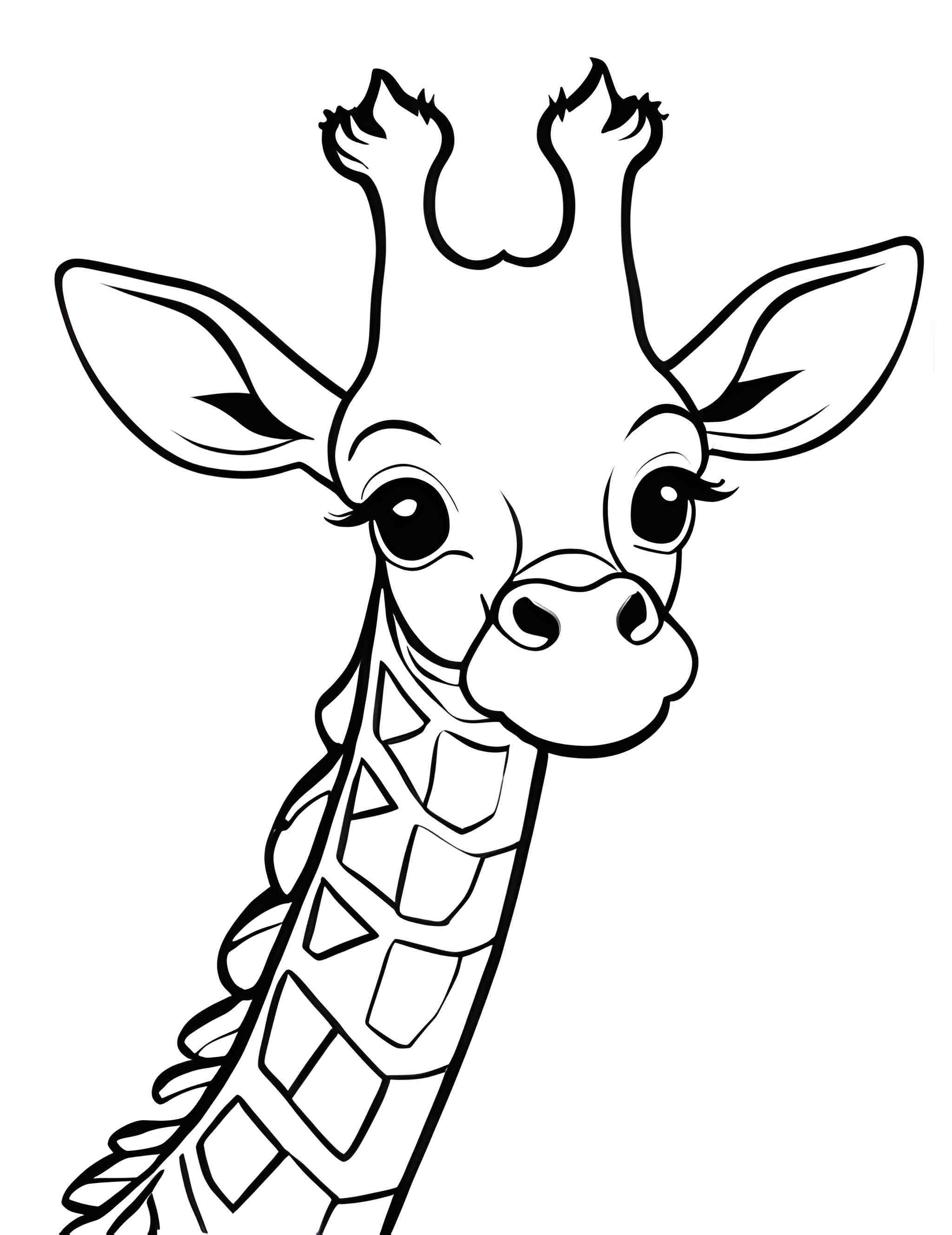 Раскраска Жираф 89