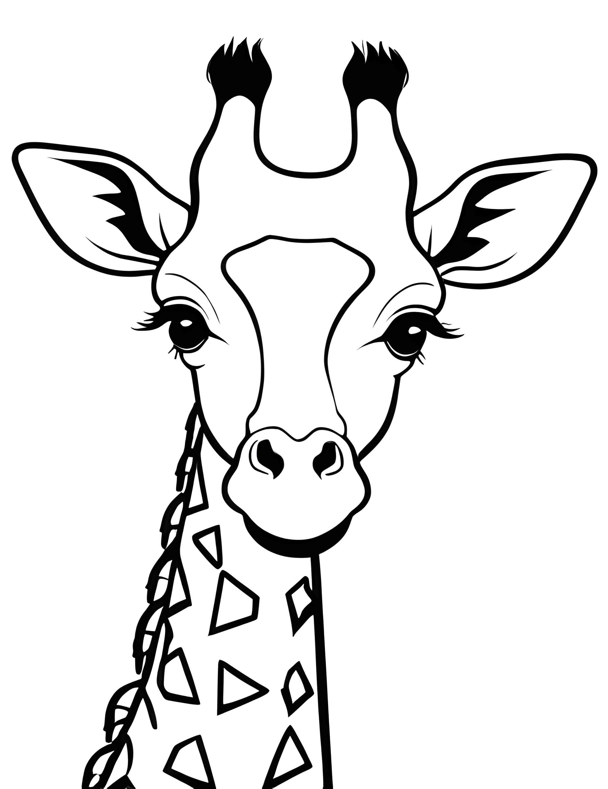 Раскраска Жираф 90