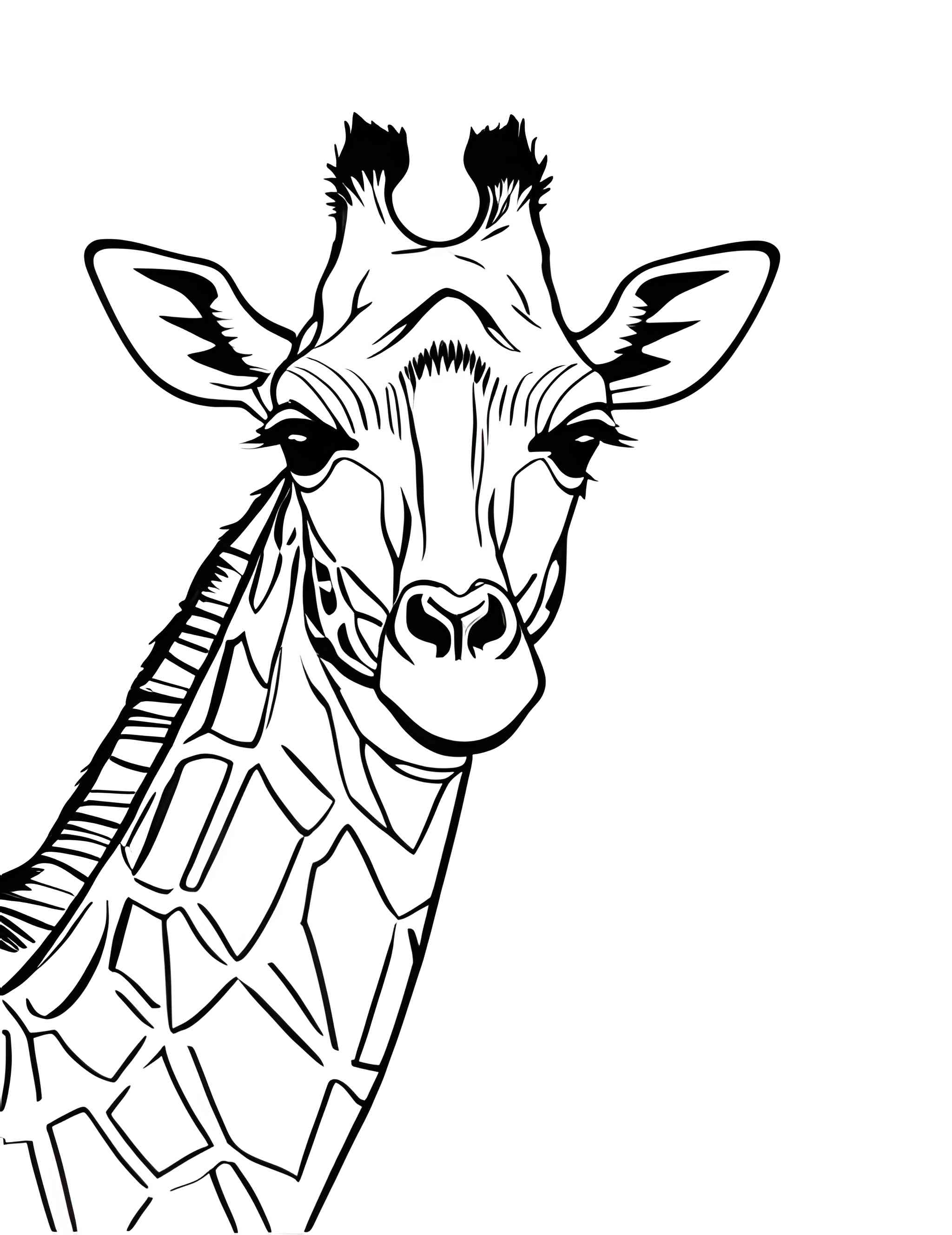 Раскраска Жираф 91