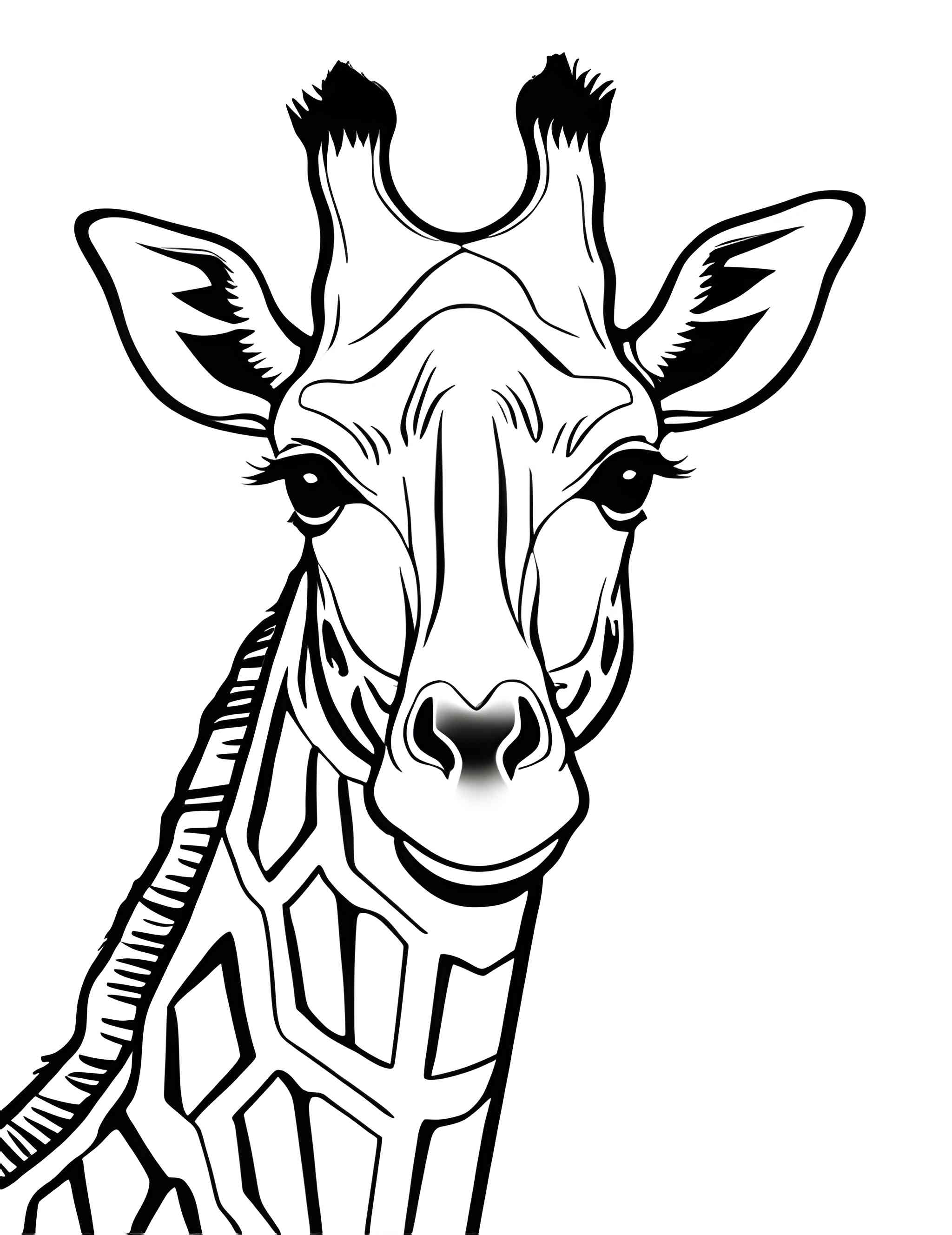 Раскраска Жираф 93