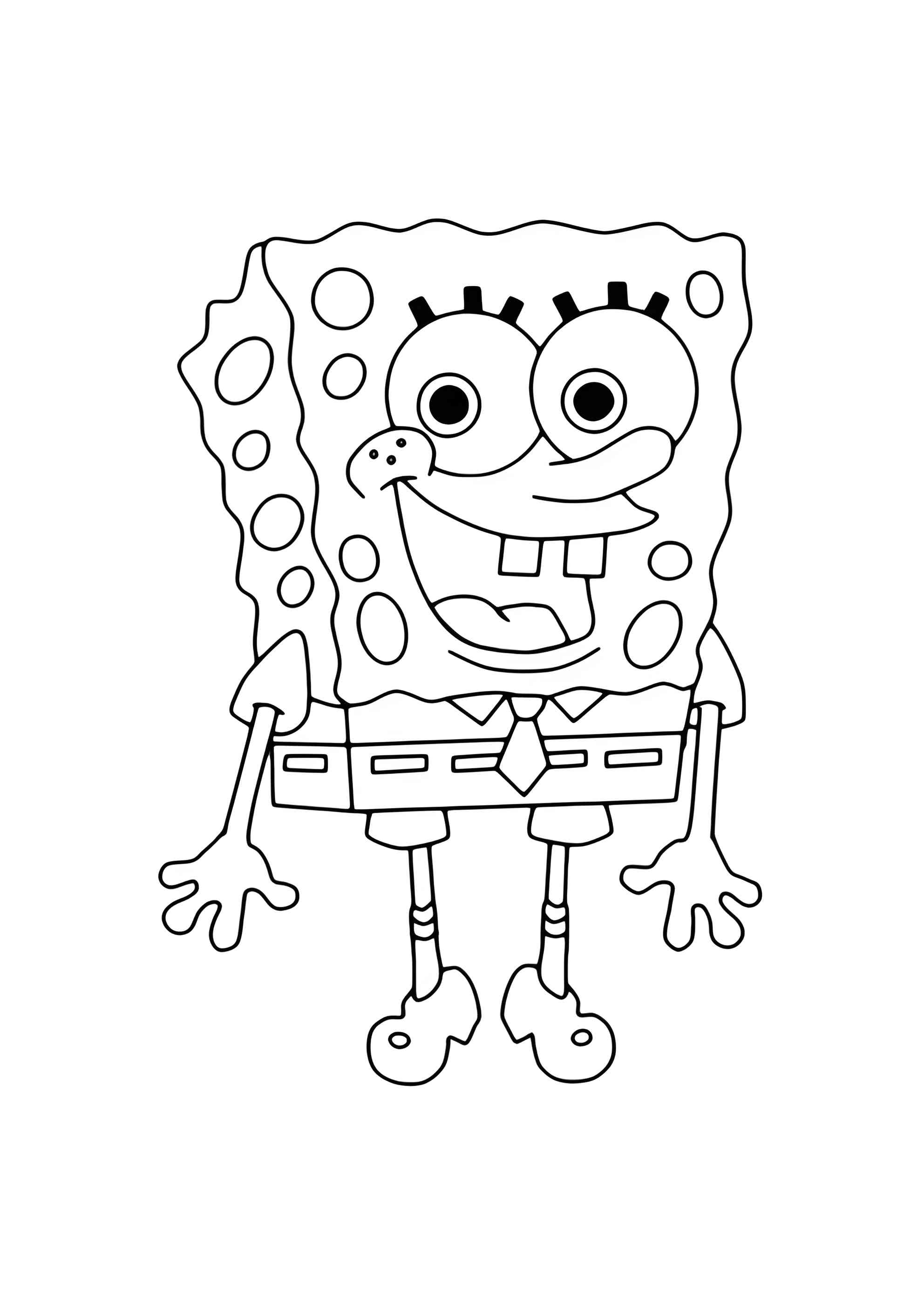 Раскраска Злой Губка Боб квадратные штаны