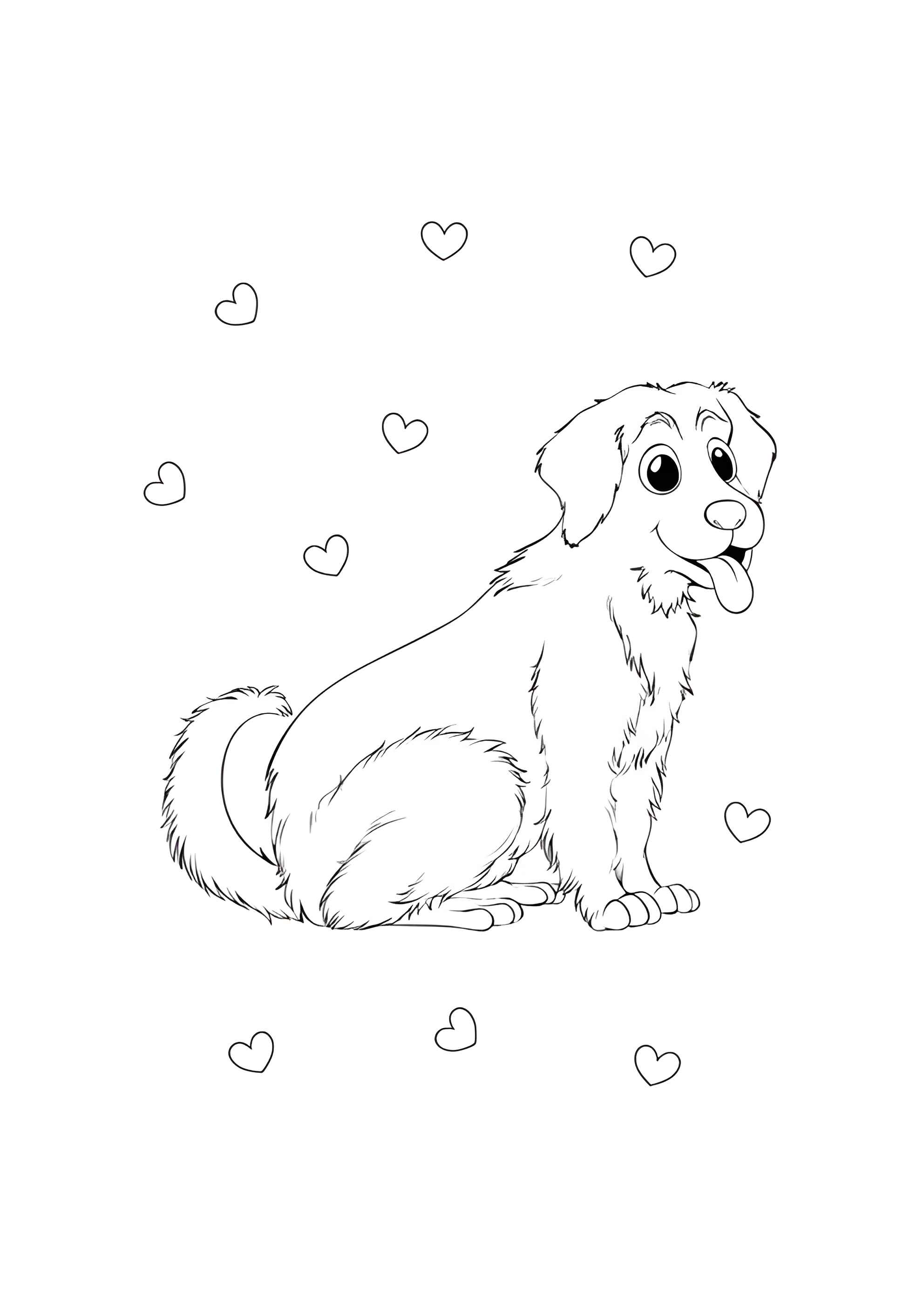 Раскраска Золотистый ретривер