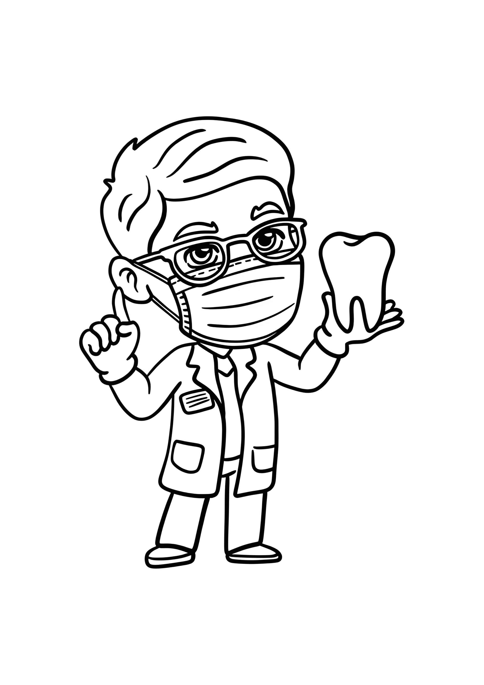 Раскраска Зубной врач