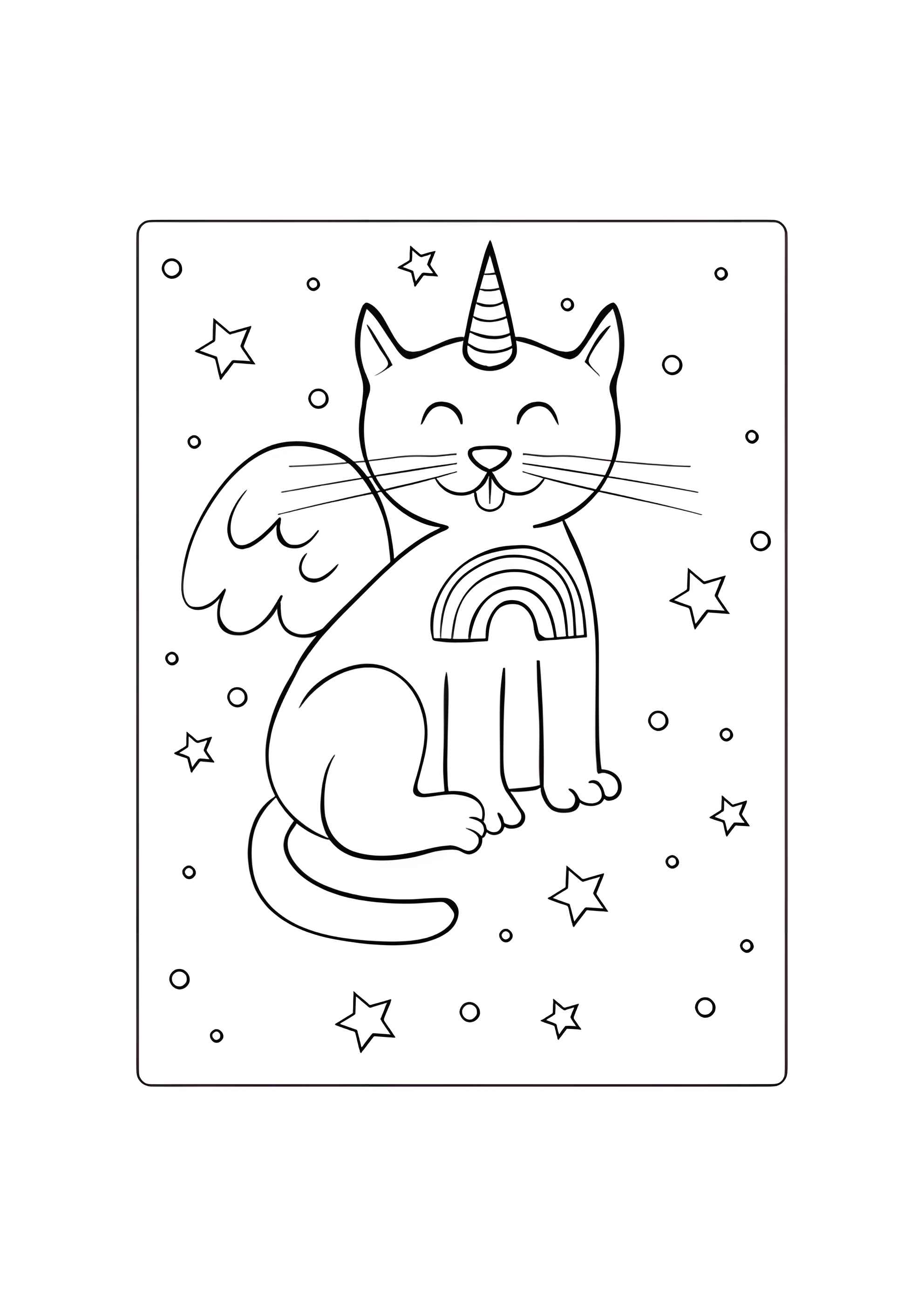 Раскраска Звёздный катикорн