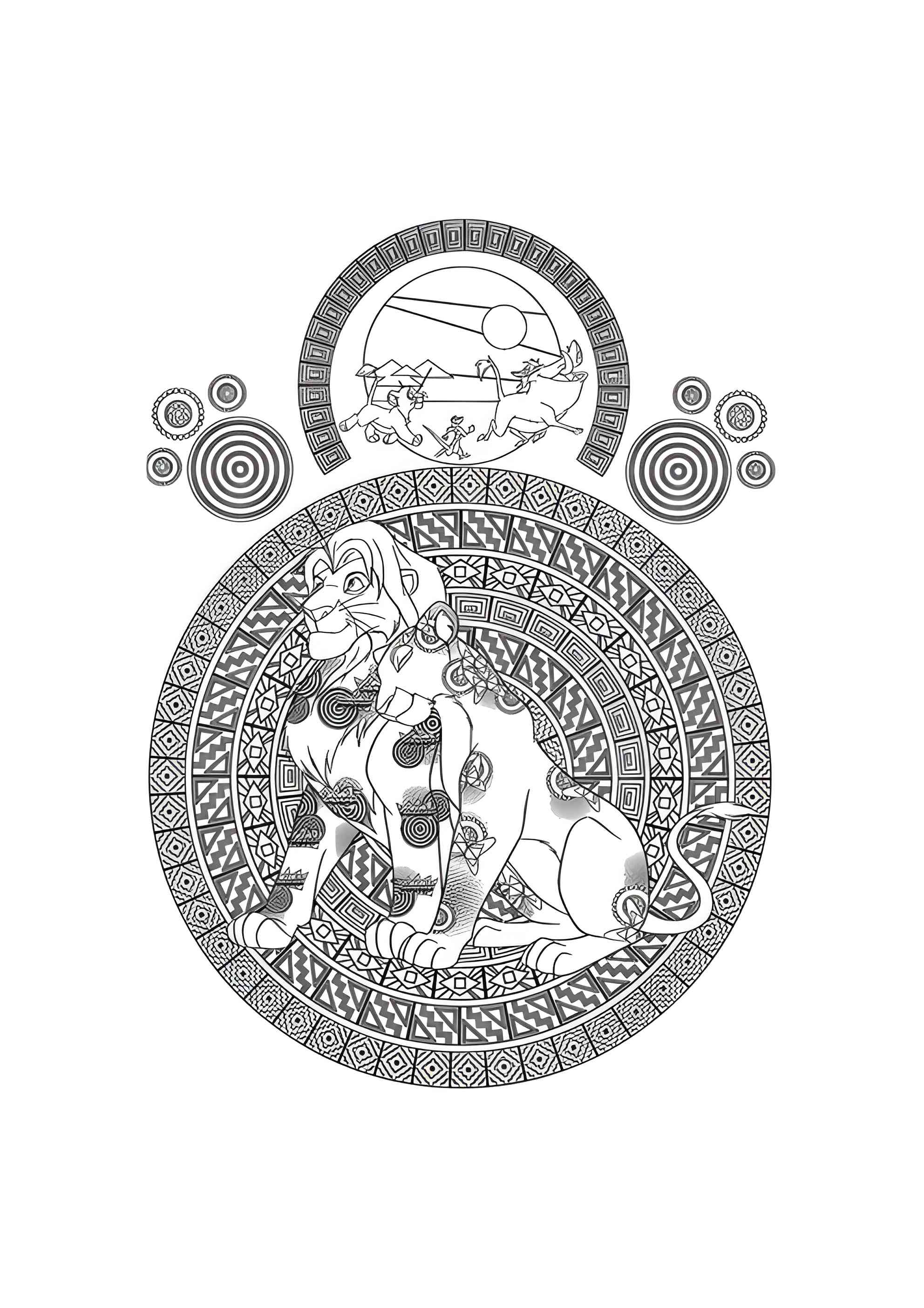 Раскраска Антистресс Король Лев
