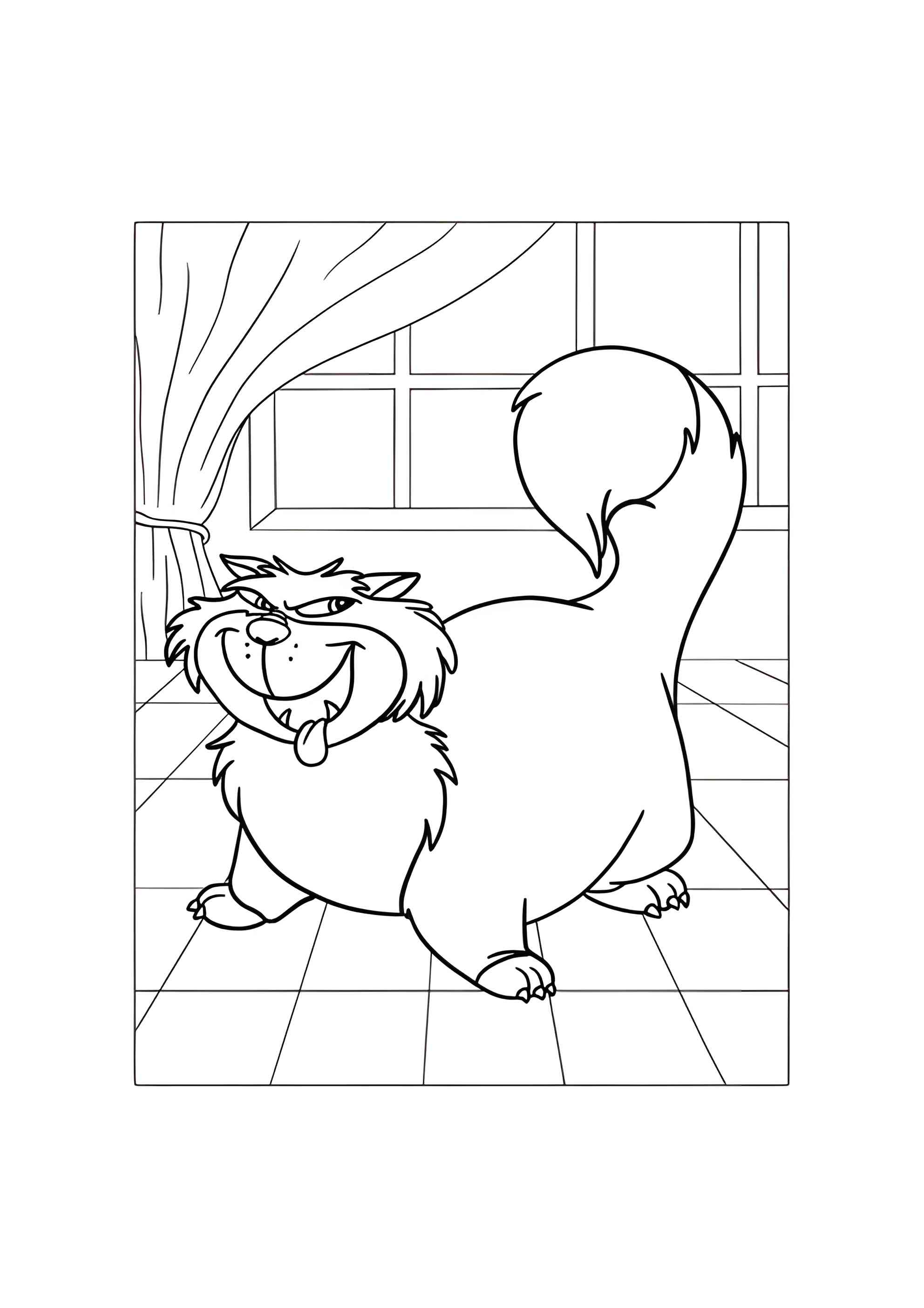 Раскраска Кот из мультфильма про Золушку