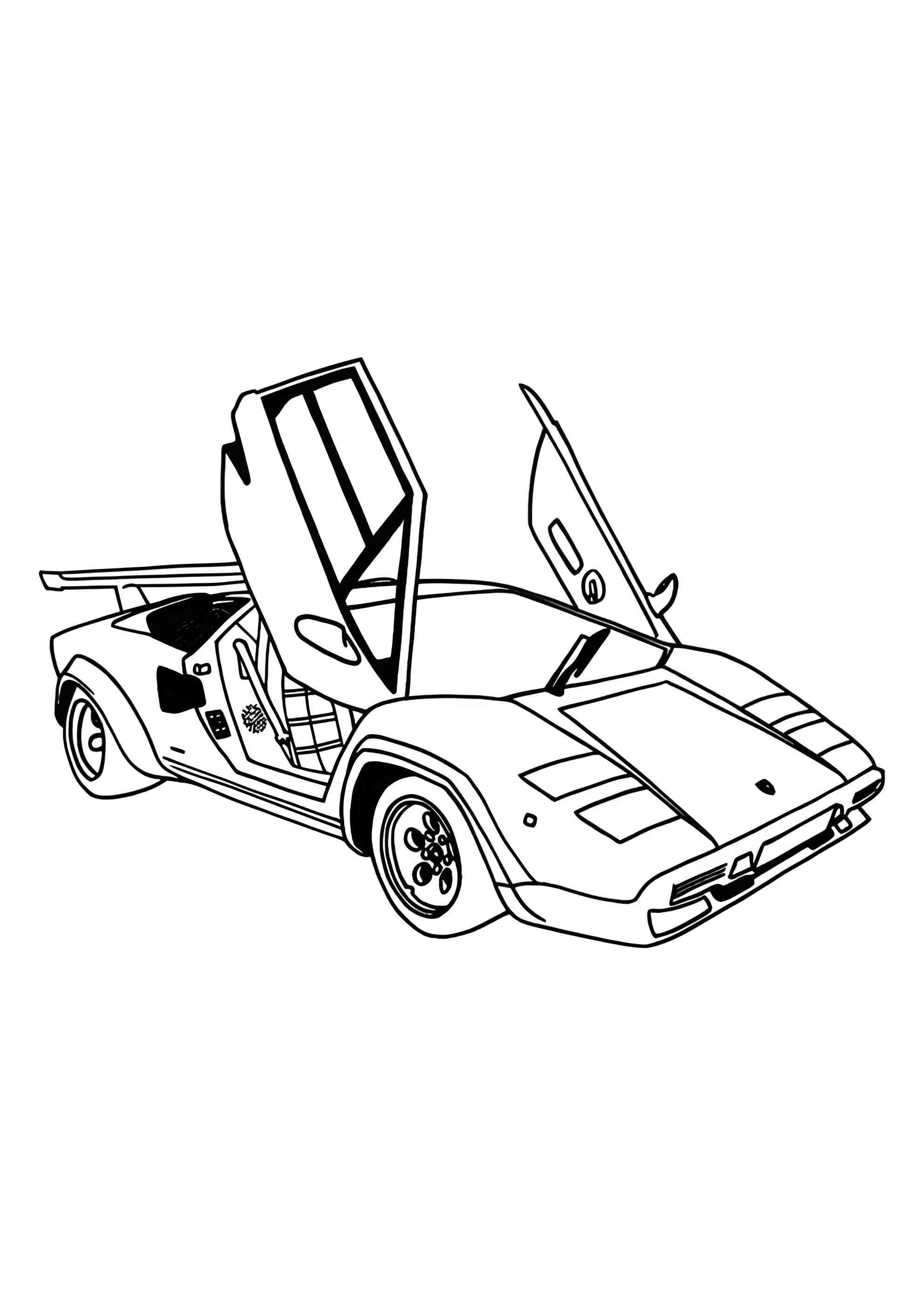 Раскраска Lamborghini Countach