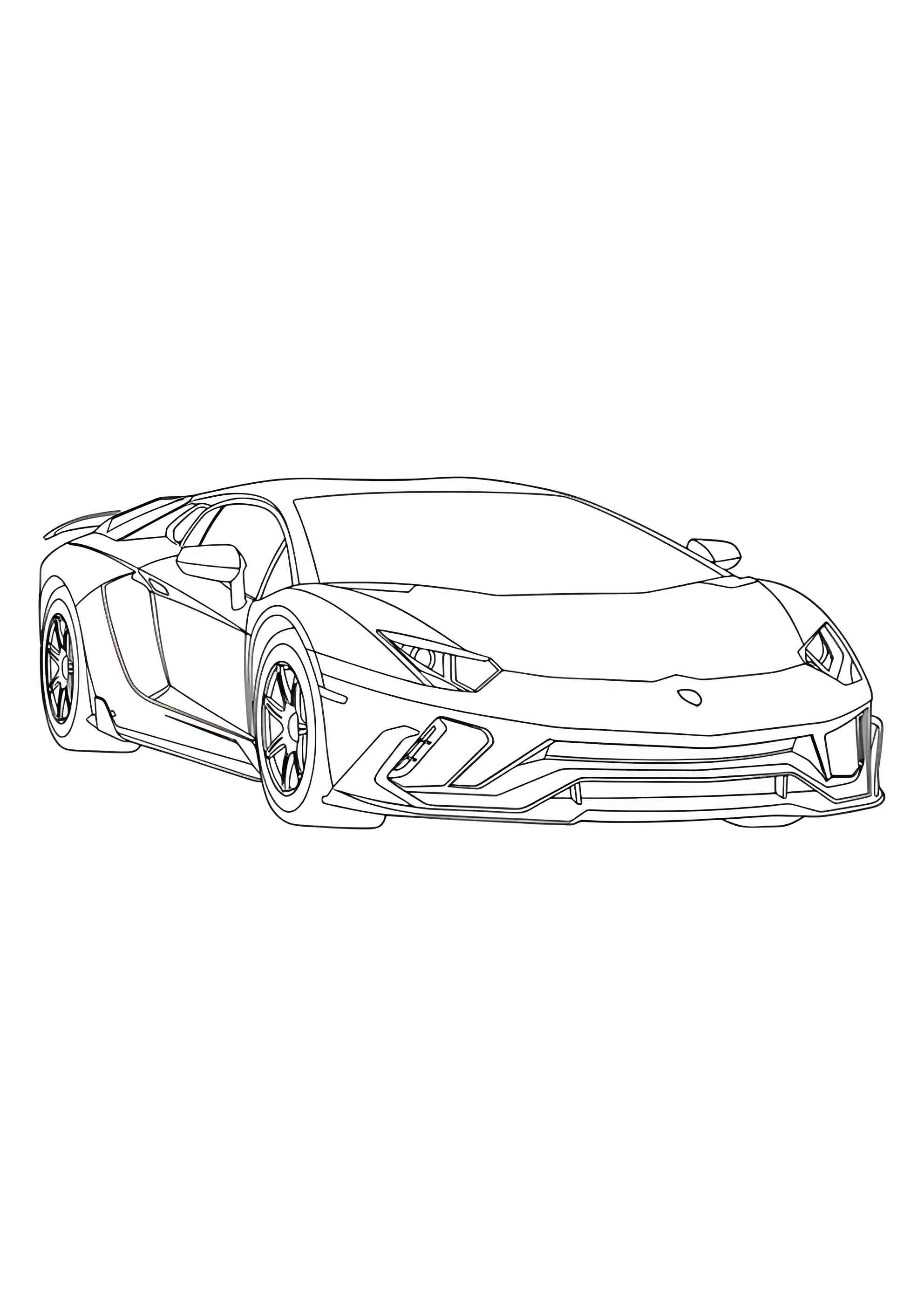 Раскраска Ламборгини Aventador