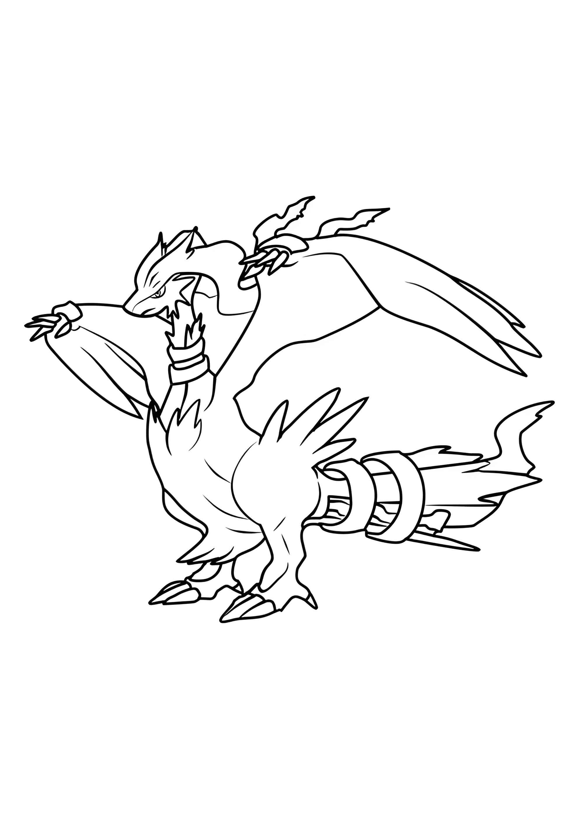 Раскраска Легендарный покемон Реширам #0643