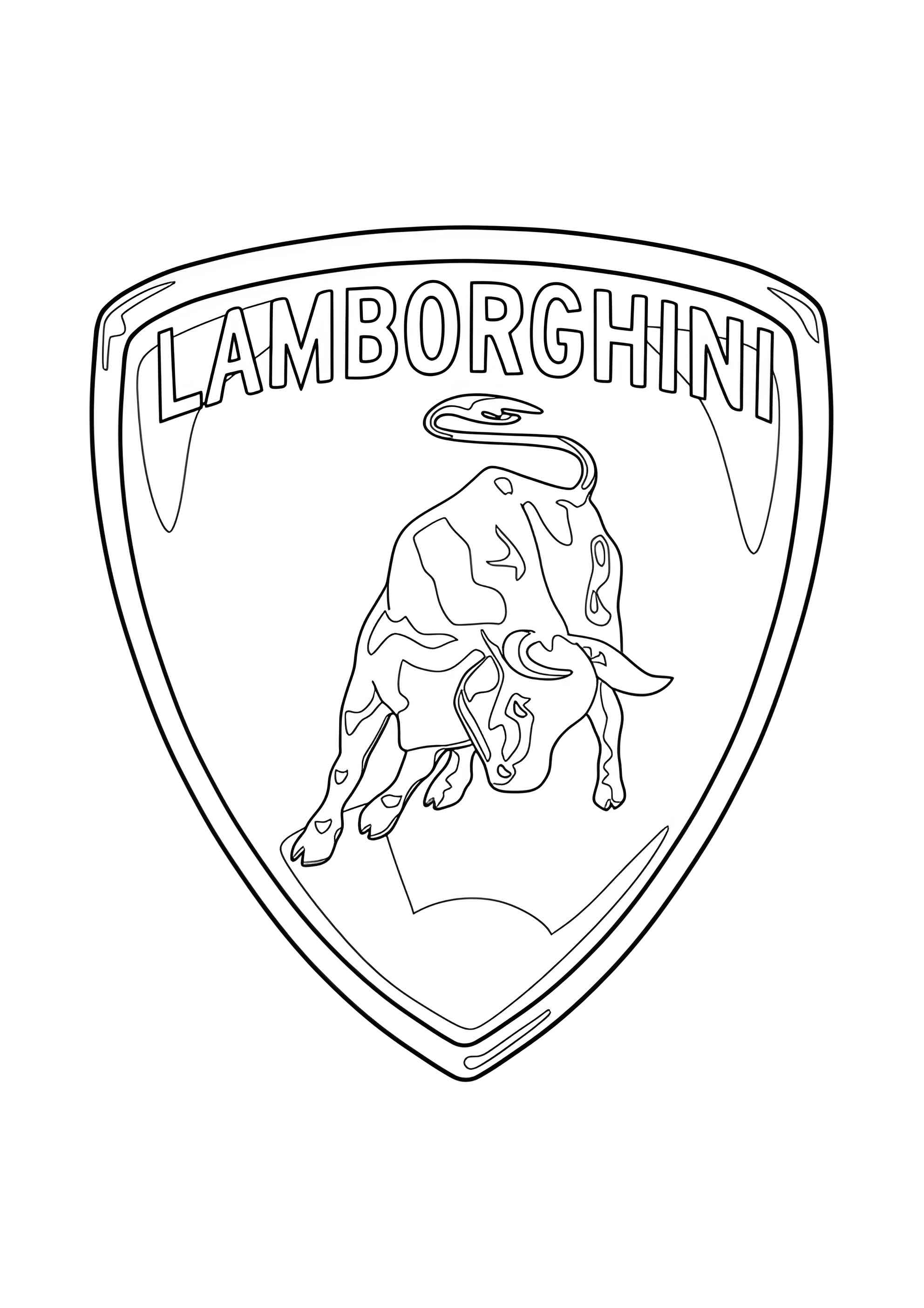 Раскраска Логотип Ламборгини