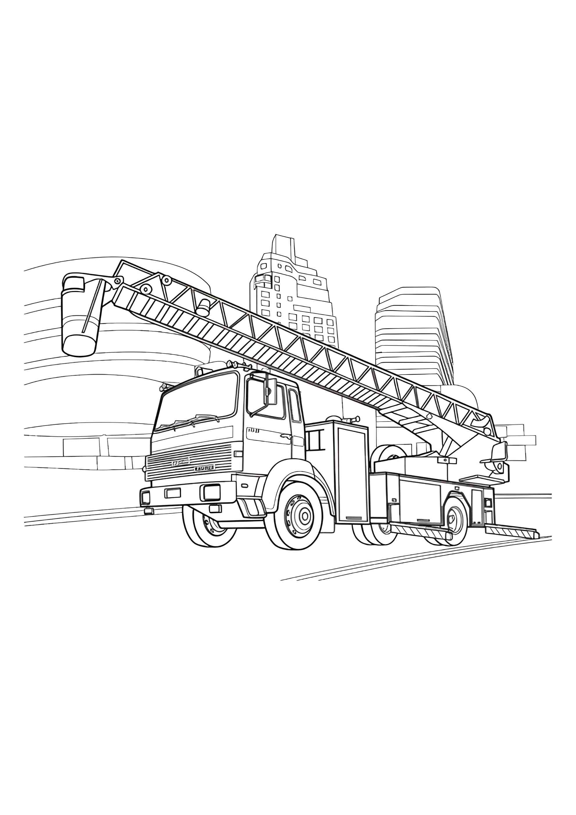 Раскраска Пожарная машина Iveco