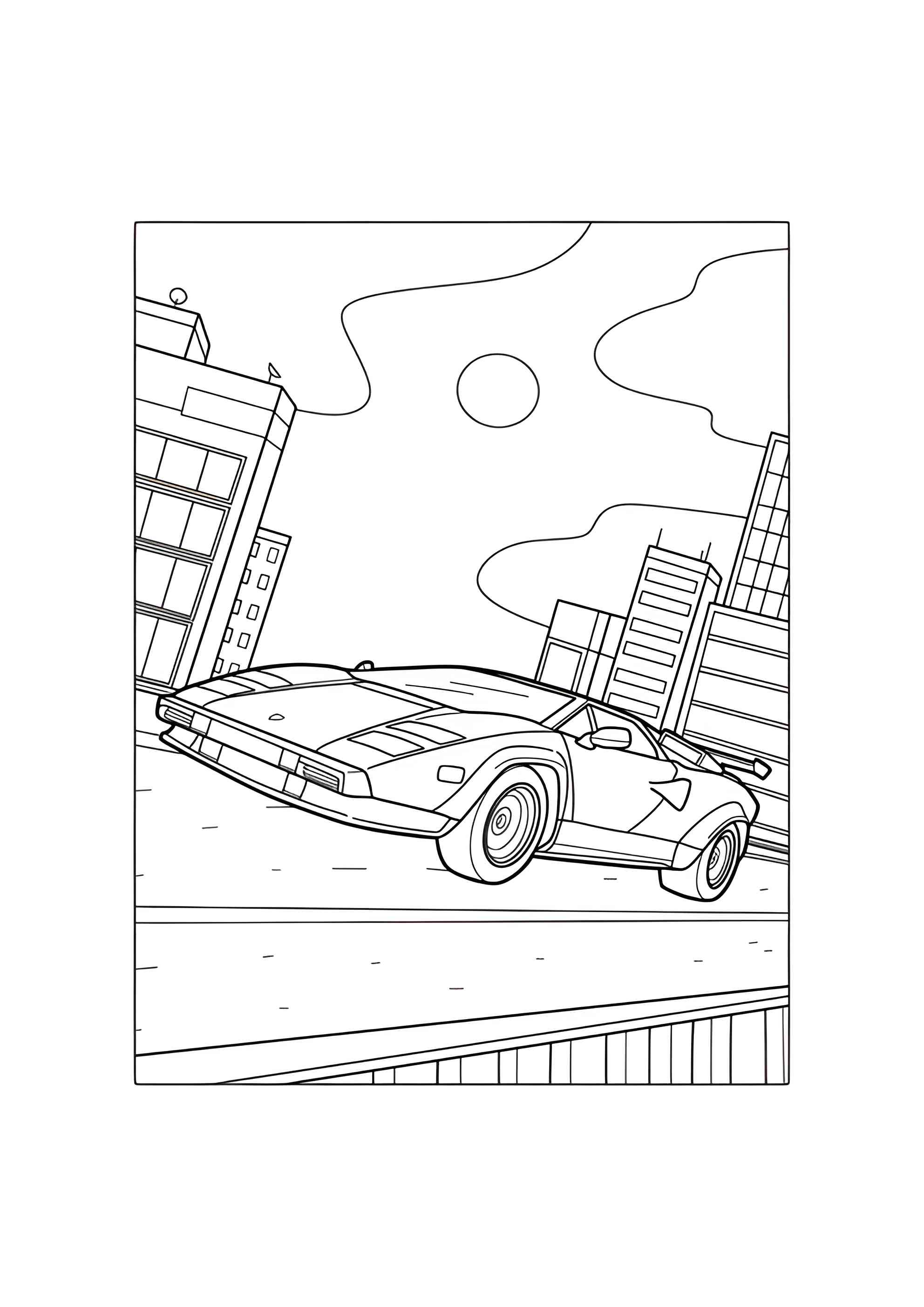 Раскраска Ретро Ламборгини Countach