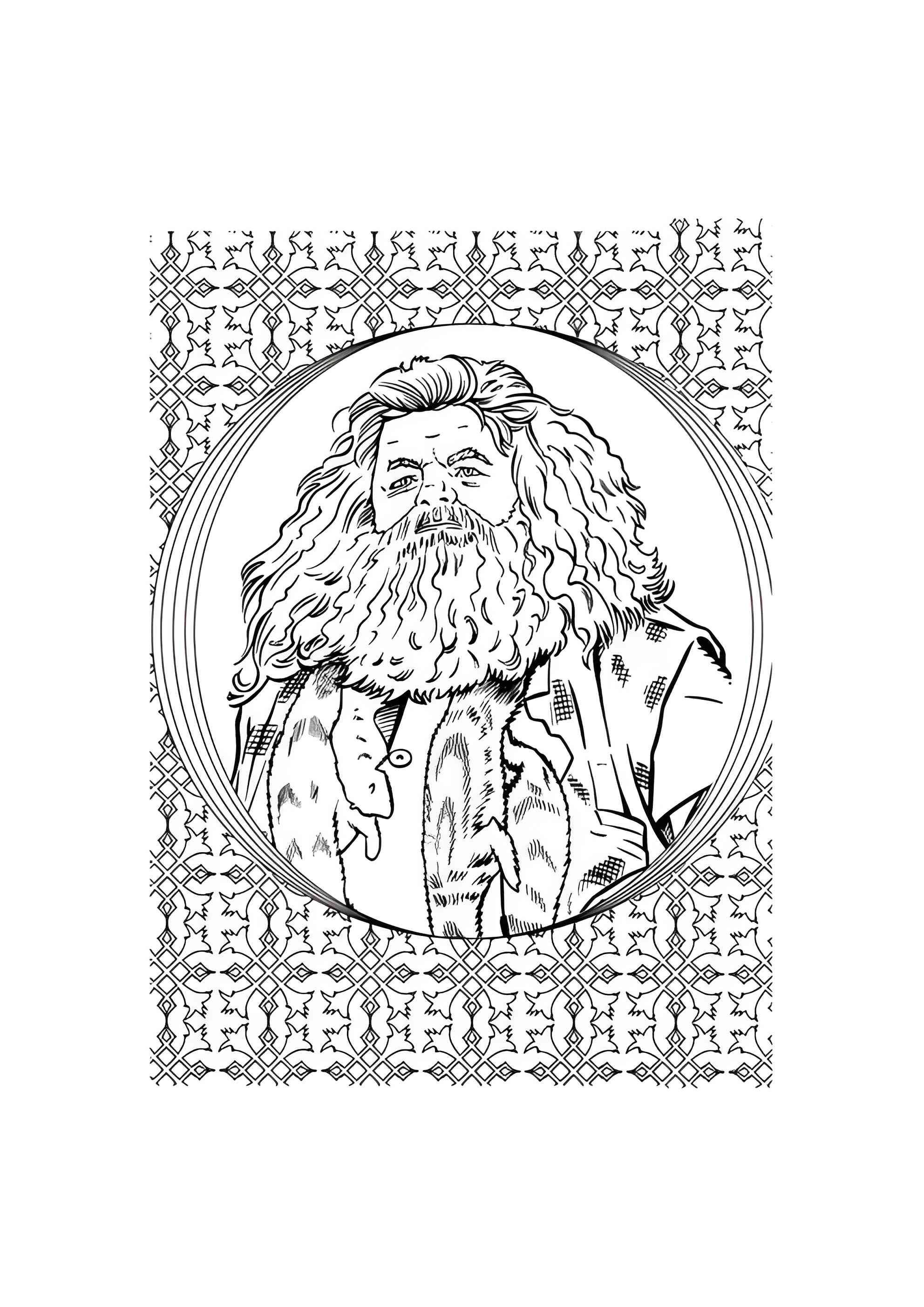 Раскраска Рубеус Хагрид