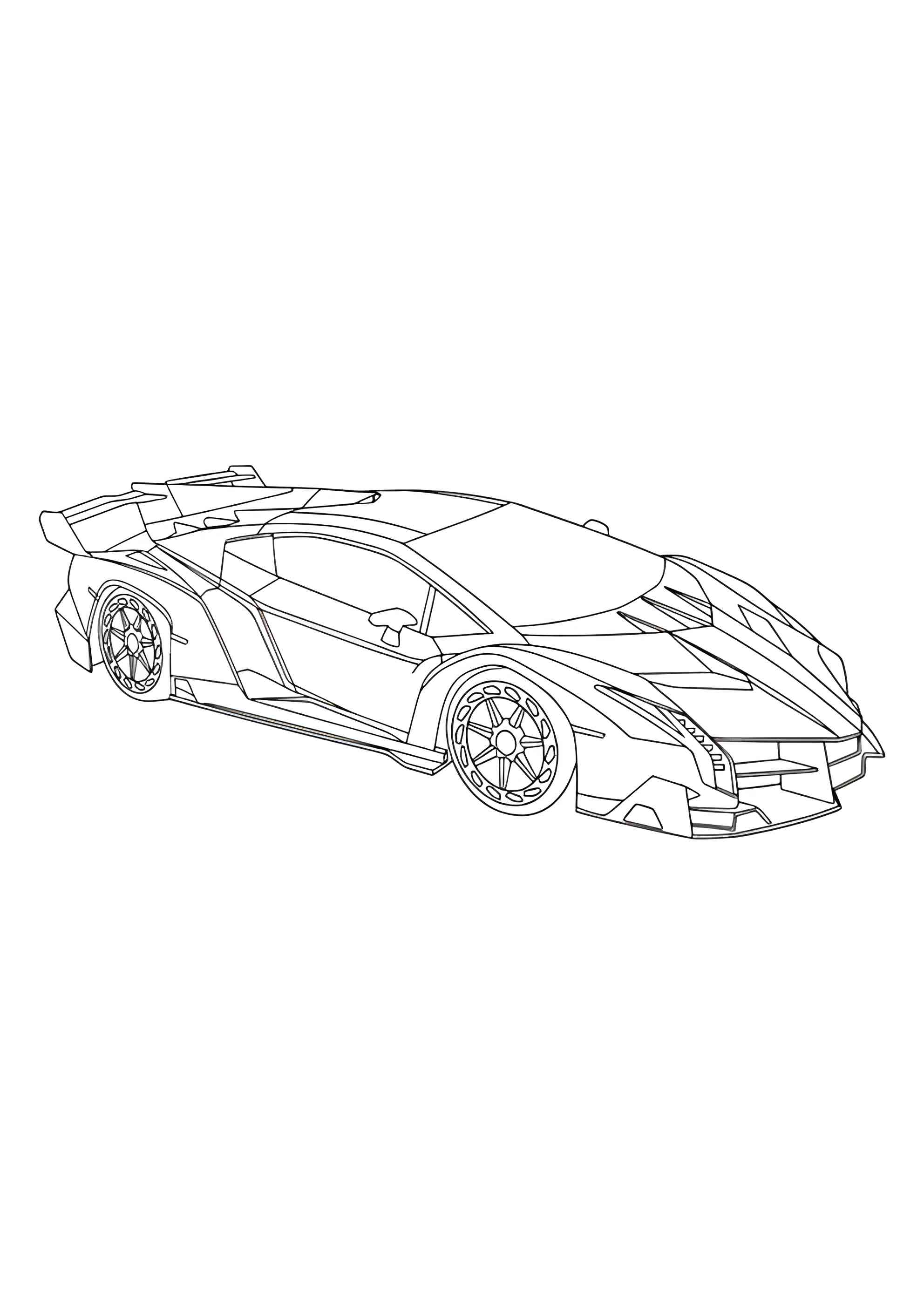 Раскраска Суперкар Ламборгини Veneno