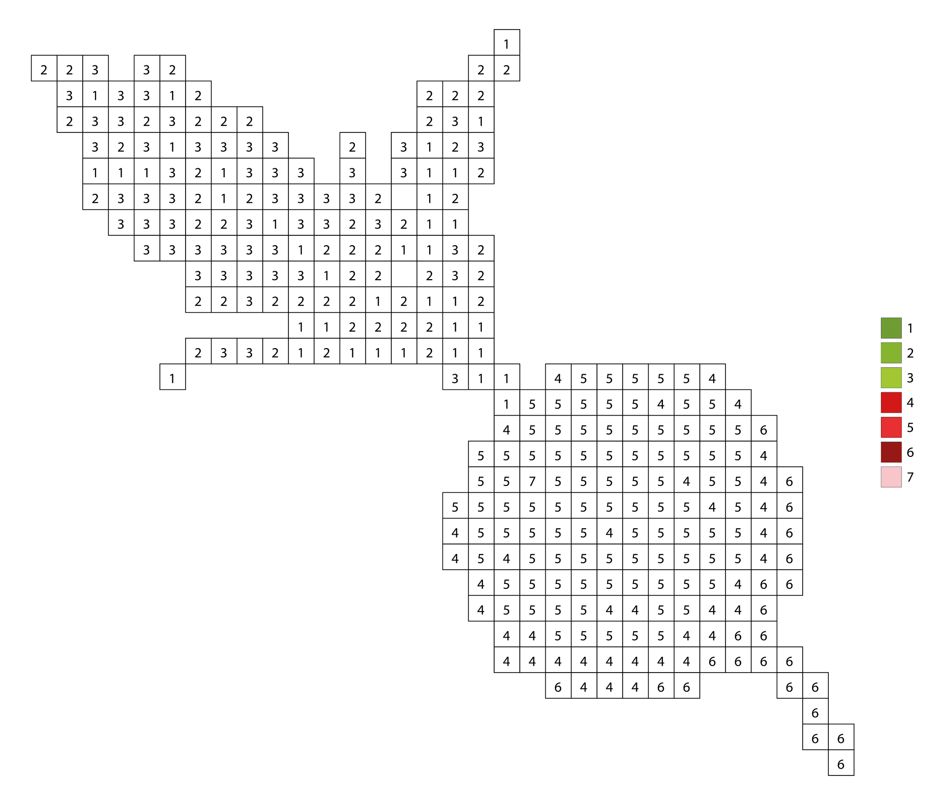 Раскраска Пиксельная графика Редиска