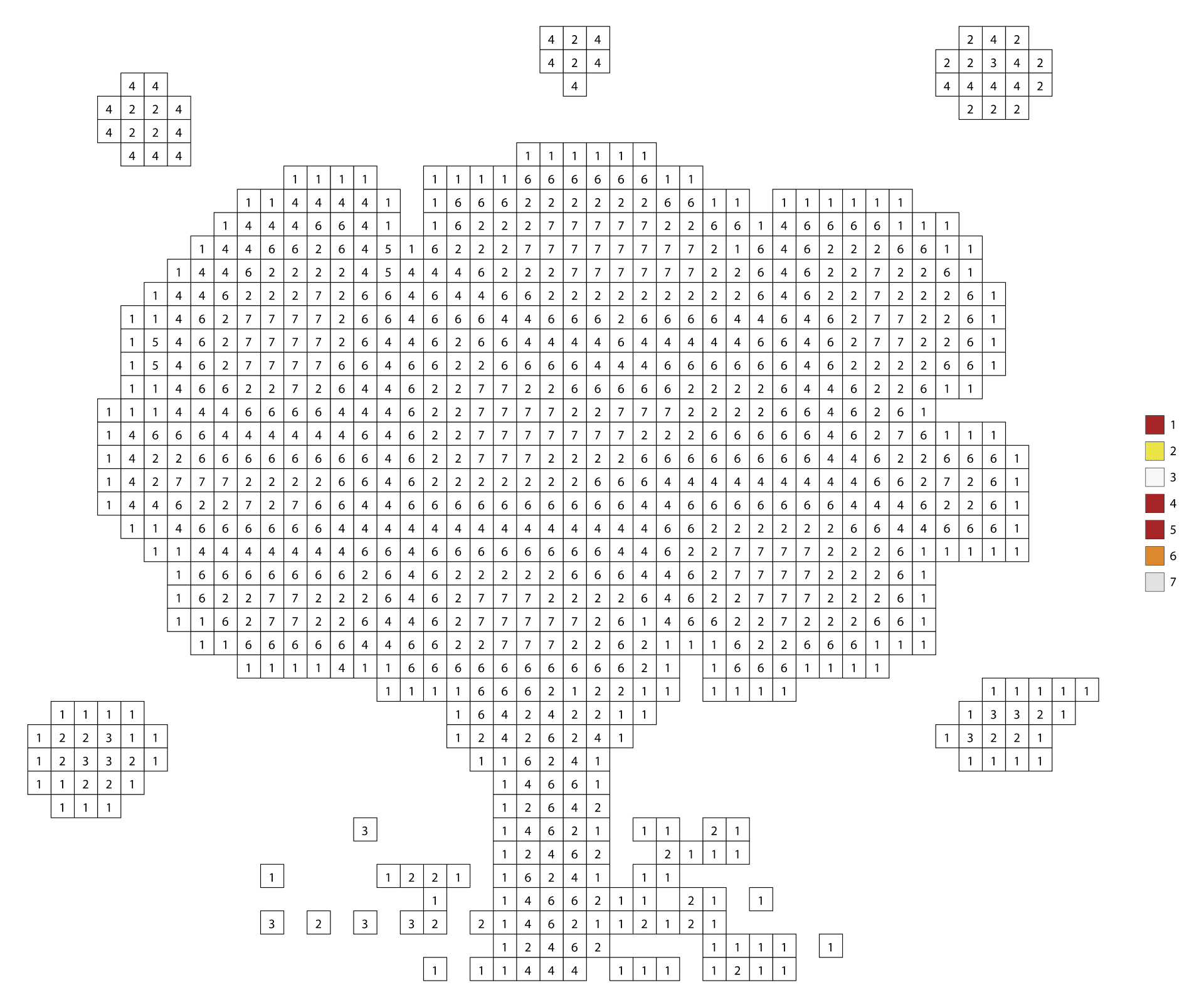 Раскраска Пиксельная графика Взрыв