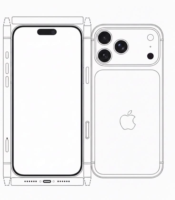 Раскраска iPhone 17 Pro Max вырезалка